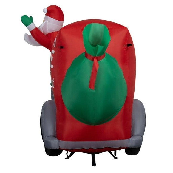 Santa's Delivery Truck Squirl & Sack 7.5 Foot Air blown Inflatables Holiday Time - Picture 3 of 11